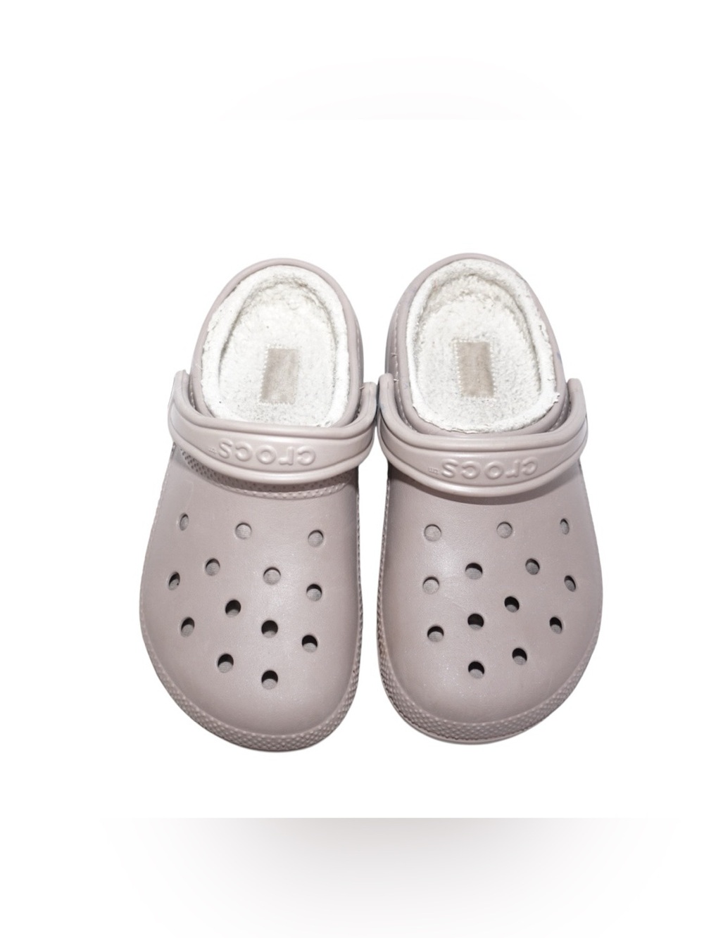 Crocs Classic Lined Clogs Beige Tan Khaki Fleece Fuzzy Slippers Shoes M5 W7 - Picture 3 of 9